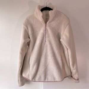 Zella Glacier Furry Fleece Quarter Zip